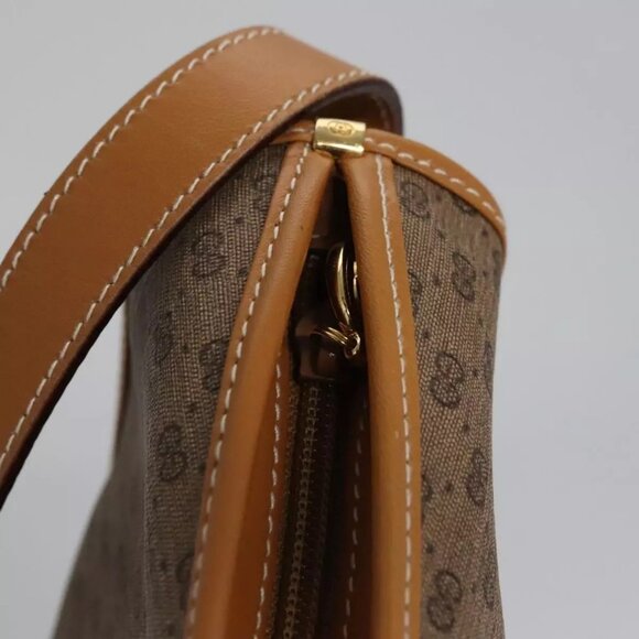 GUCCI Micro GG Supreme Shoulder Bag PVC Beige Gold 001 090 1036 Auth ep7828 - Picture 10 of 16